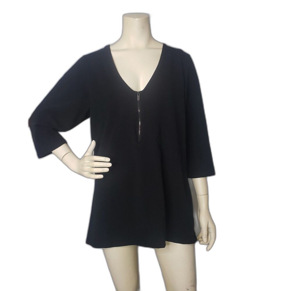 TORRID Black Zipper Tunic Top Womens Plus Size 3 - Picture 6 of 6